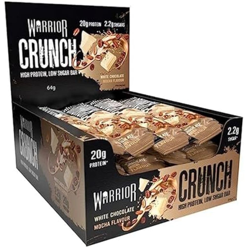 Warrior CRUNCH Protein Bar - 12 Bars White Chocolate Mocha