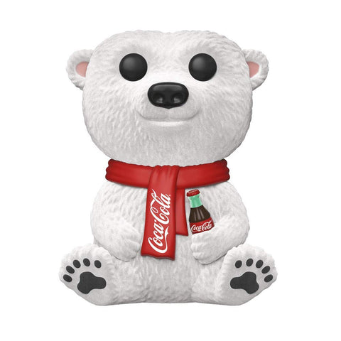 Funko POP! Ad Icons: Coca-Cola Polar Bear [Flocked] #58 Limited Edition Exclusive Bundled with PET Compatible .50mm Extra Rigged Protector