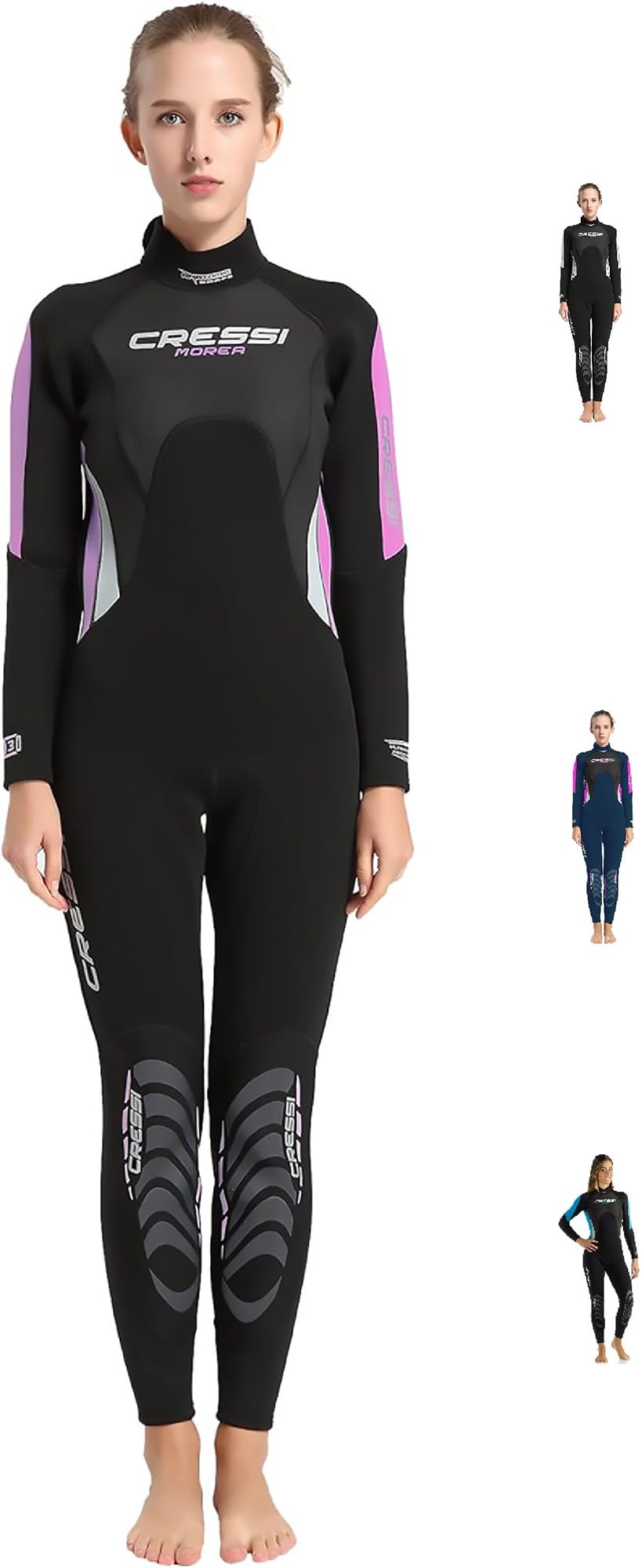 Cressi Women's Morea Lady - All-in-one Wetsuit, Black/Pink/Silver, XS 1 UK