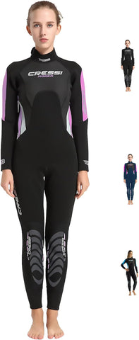 Cressi Women's Morea Lady - All-in-one Wetsuit, Black/Pink/Silver, XS 1 UK
