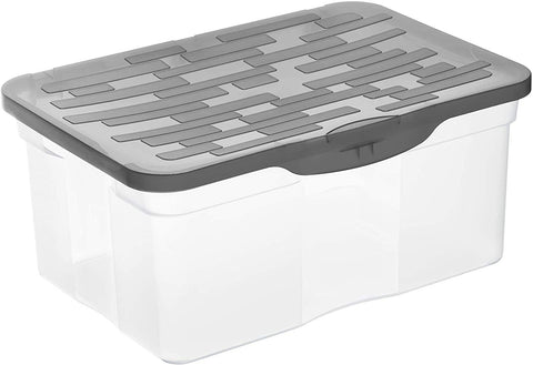 Rotho, Ranger, Storage box 13 l with lid A4, Plastic (PP) BPA-free, anthracite, A4/13l (39,0 x 27,0 x 17,5 cm)