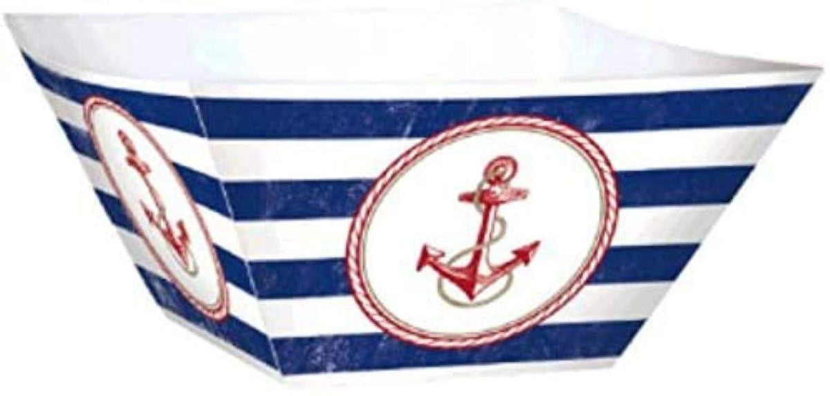 Amscan Anchors Aweigh Party Bowls, 12.5" x 12.5", 3 Ct.