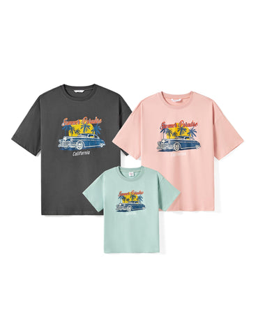 PATPAT Family Matching Outfit Graphic Print Short Sleeve T-Shirt Casual Tee Tops Men XL Multicolour