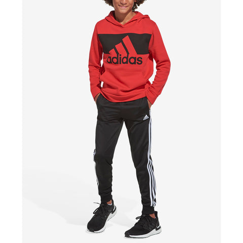 adidas Boys' Big Active Sports Athletic Tricot Jogger Pant, Iconic Black, M 10/12