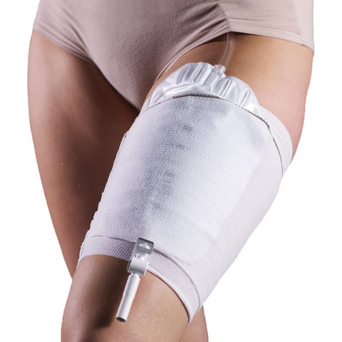 Carefix - Comfort Sleeve Urine Catheter Care Bag Leg Holder - Urinary Incontinence Supplies - Large Fits 21.5-31.5 Inch - TYT0912