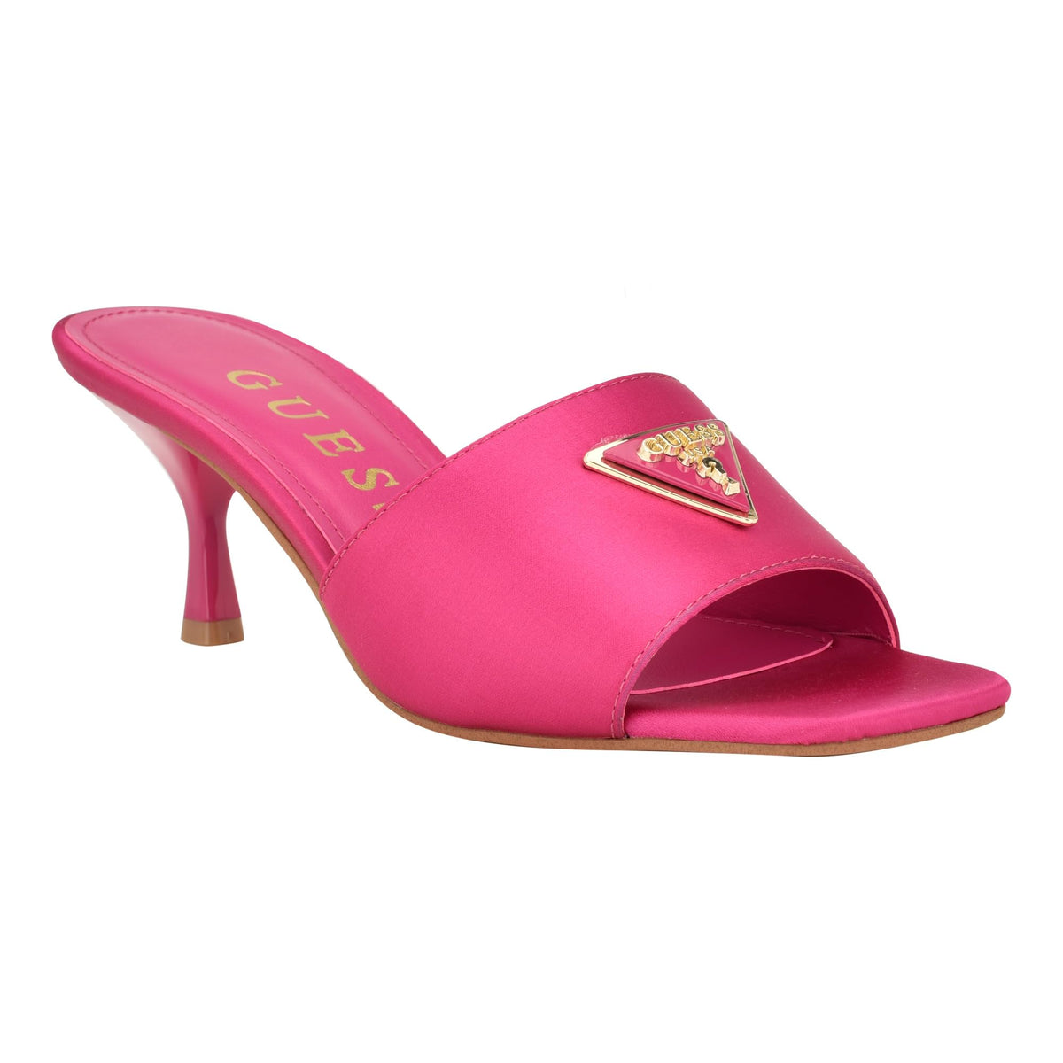 GUESS Women's LUSINE Heeled Sandal, Fuschia 660, 5.5