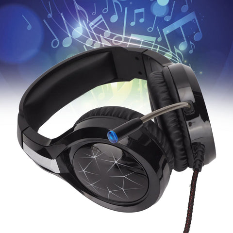 CCYLEZ Over Ear Stereo USB Wired Headset with MicrophoneWired Gaming Headphone Noise Cancelling Soft Earmuffs with LED Light PC Gaming Earphone for PS5