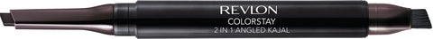 Revlon ColorStay 2-in-1 Angled Kajal Eyeliner, Waterproof Eye Makeup with Smudge Brush for Smokey Eyes, Fig (102), 0.01 oz