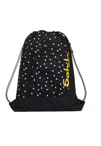 satch Sports bag 12 L, can be fixed to the backpack, zip compartment, Lazy Daisy - Black, standard size, School backpack