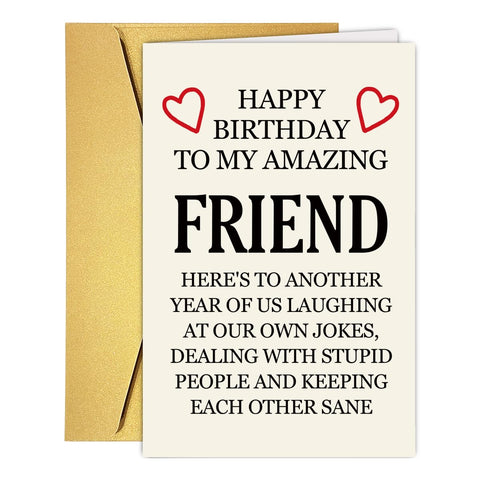 Best Friend Birthday Card, Bestie Birthday Card, Friendship Card for Birthday, Funny Birthday Card for Bestie BFF, Best Friend Birthday Gifts for Bestie Women Brother Him, Birthday Card Sister Brother