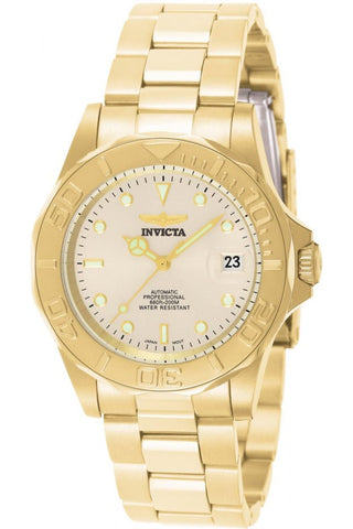 Invicta Pro Diver 9010 Watch - Waterproof - Analogue - Automatic Movement - Stainless Steel with Champagne dial - 40mm