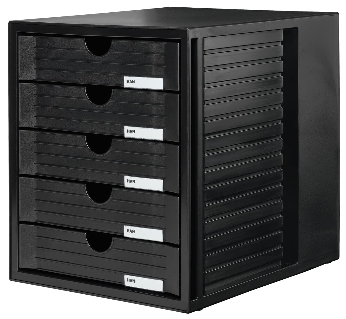 HAN 1450-13, SYSTEMBOX drawer set. Innovative, attractive design with 5 closed drawers, black