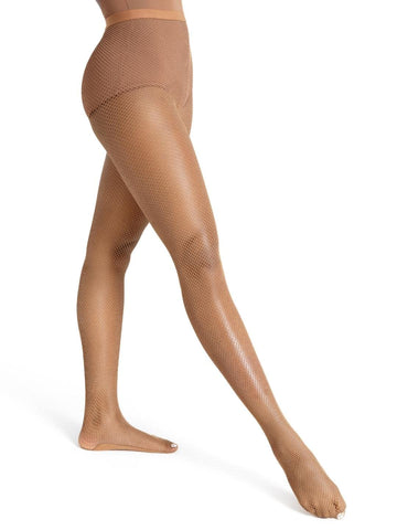 Capezio Womens Professional Fishnet Seamless Tight, Maple, Medium/Tall