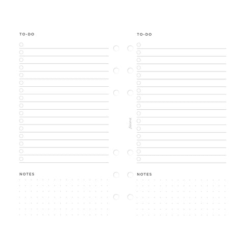 Filofax Lifestyle Refill, Personal Size, Organizer Refill, White Paper, To Do, 20 Sheets (B132864)