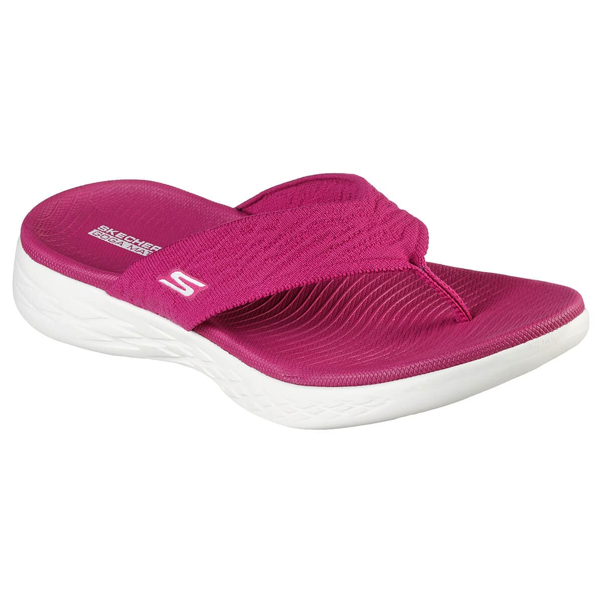 Skechers Women's On-The-go 600 Sunny Flip-Flop, Fuscia, 10