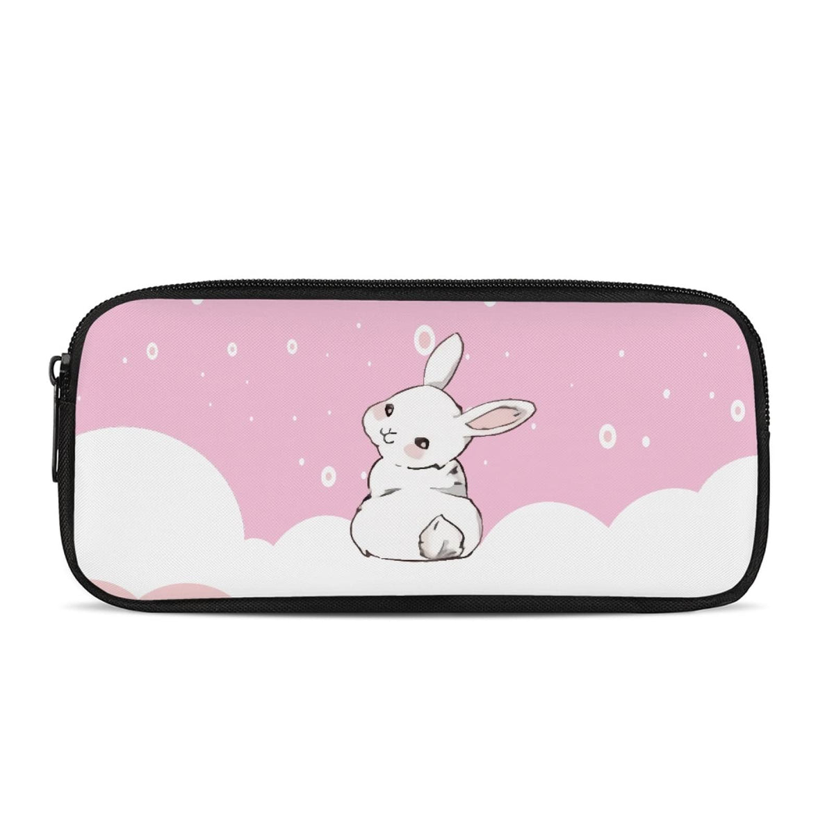 Kuiaobaty Cute Rabbit Bunny Kids Pencil Case Pencil Pouch Cartoon Animal Pencil Bag Primary School Students Pen Case, Pink