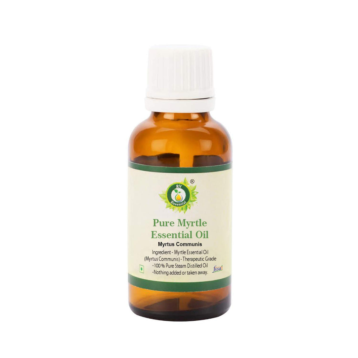 Myrtle Essential Oil | Myrtus Communis | Myrtle Oil | For Skin | Undiluted | 100% Pure Natural | Steam Distilled | Therapeutic Grade | 30ml | 1.01oz By R V Essential