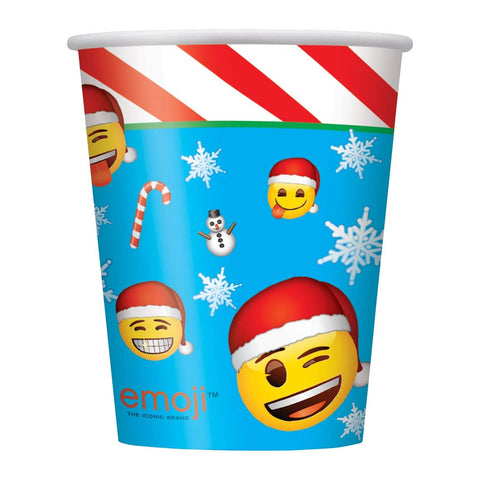 9oz Emoji Christmas Party Cups, 8ct