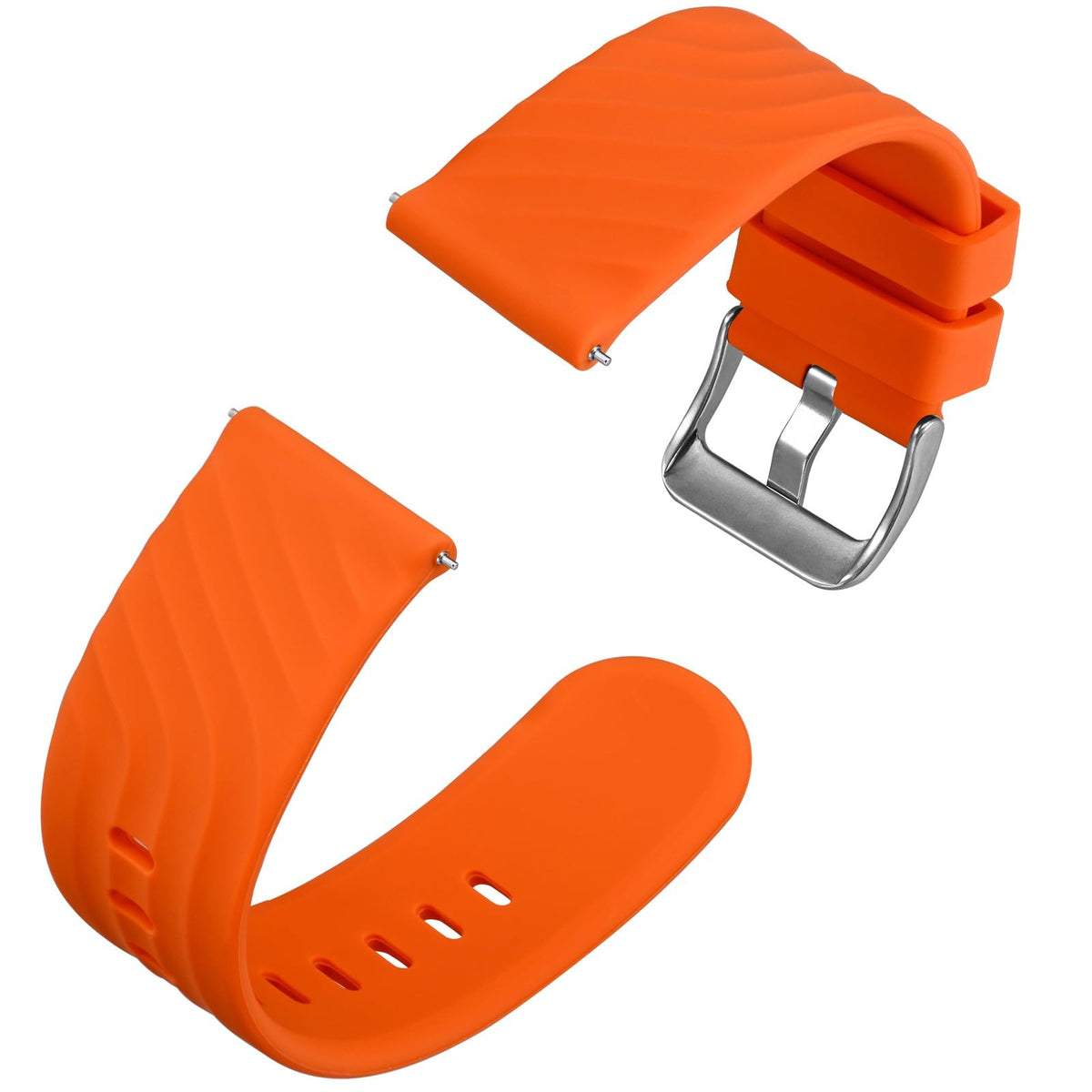 Anbeer Silicone Watch Band for Men and Women,20mm Quick Release Replacement Watch Strap,Stainless Steel Buckle