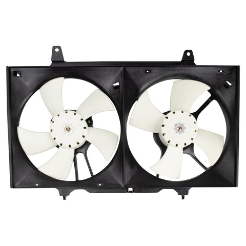 TRQ Radiator Dual Cooling Fan Assembly Compatible with 1993-1997 Nissan Altima NI3115104