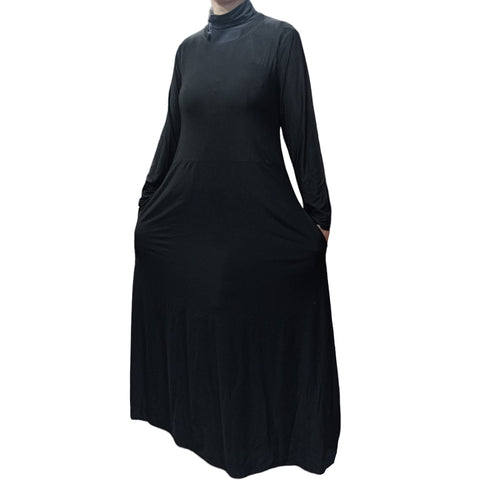 SHADOW DANCE UK Womens Ladies Girls New Plain Abaya Islamic Burkha Kaftan Farasha Jilbab Muslim Jersey Abayas Maxi Dress (Black Age 13-14)