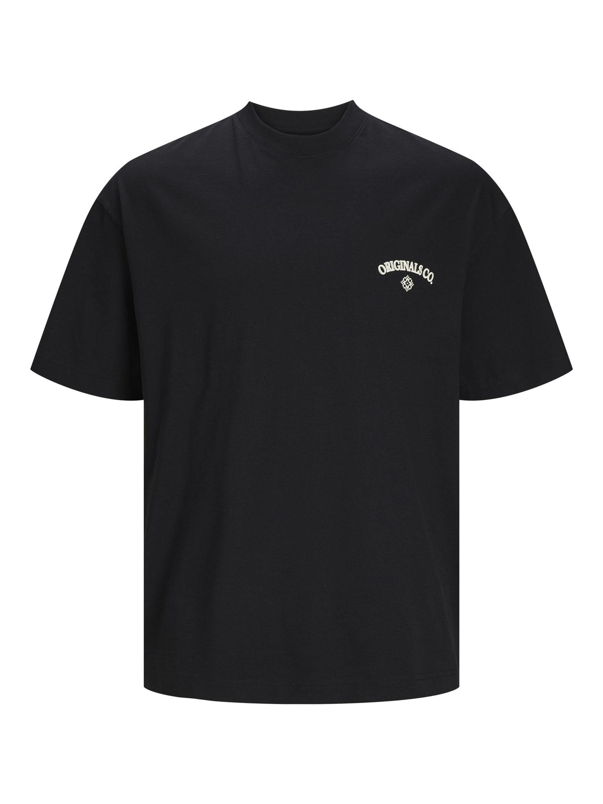 JACK & JONES Mens Santorini Short Sleeve T-Shirt Black L