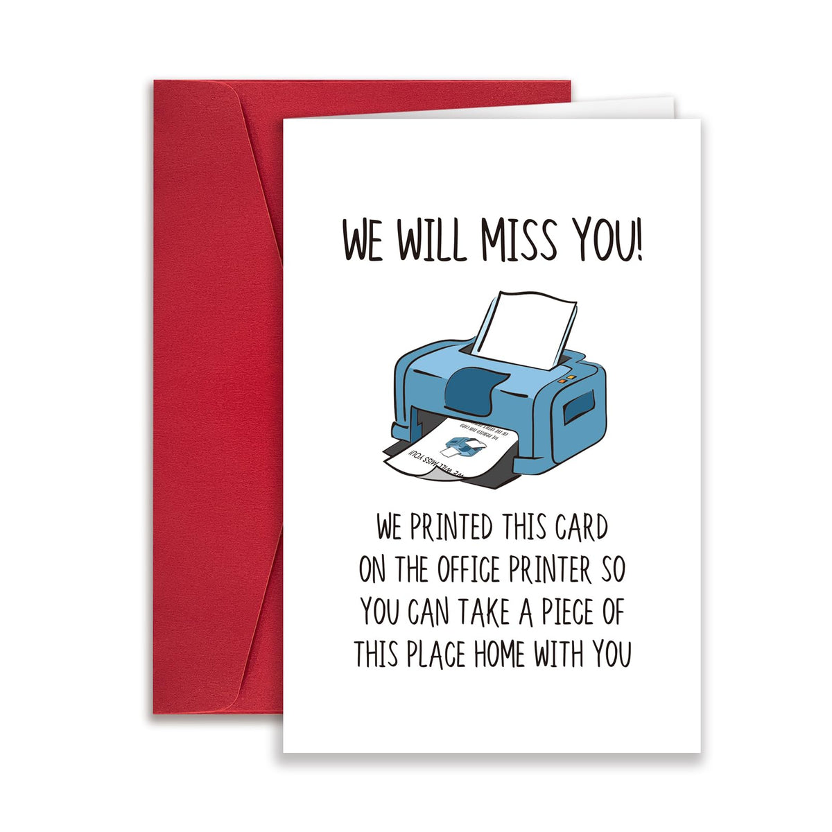 Cute Coworker Leaving Card, Funny Retirement Card Gifts for Boss Coworker, Humorous Farewell Card for Her Him, Going Away Card for Colleague, We Will Miss You Card