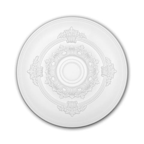 PRO[f]home® - Ceiling Rose 156049 Ceiling Decoration Medallion Rosette Decorative Element Neo-Empire Style White Ø 34.6 cm Profhome
