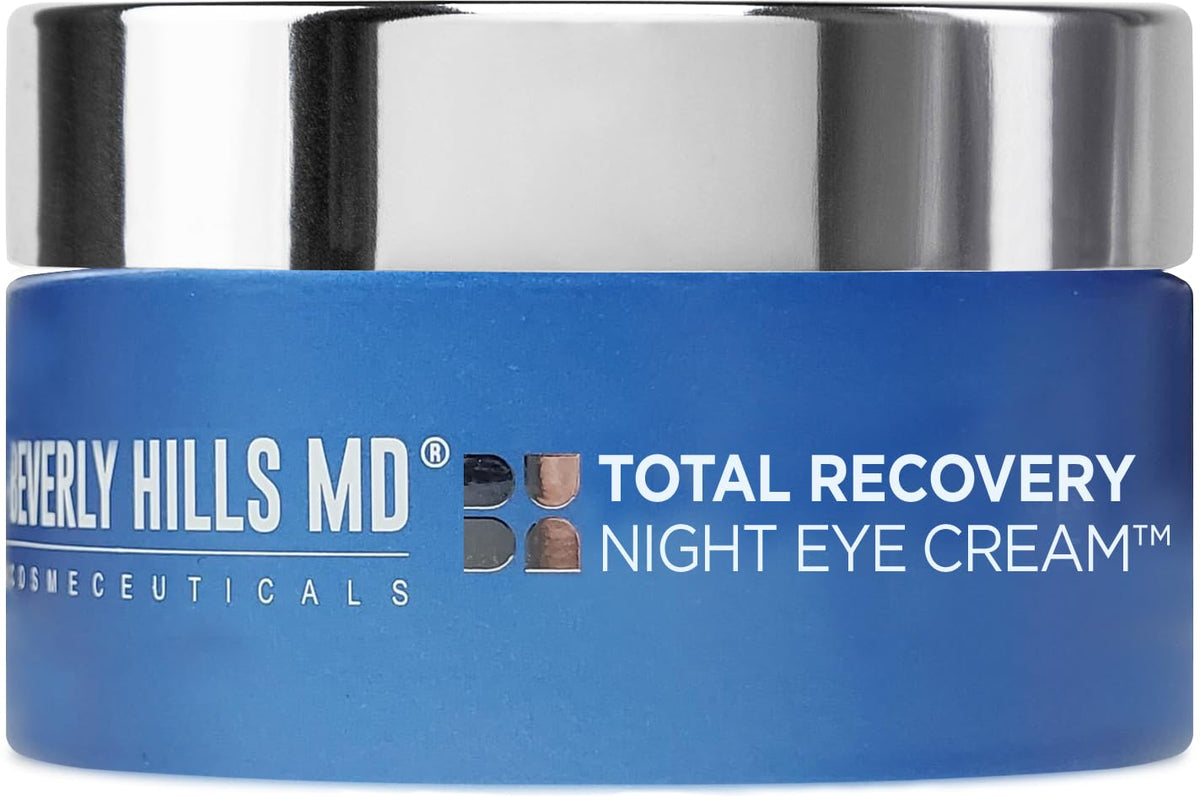 Beverly Hills MD Total Recovery Night Eye Cream- Reduce Wrinkles & Dark Circles w/Peptides and Hyaluronic Acid- Smooth Skin Above & Under Eyes, Anti-Aging Formula for Tightening and Lifting Eye Bags