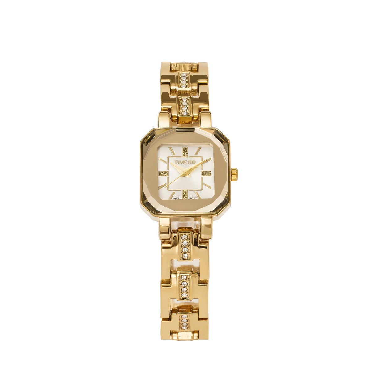 TIME100 Women's Watches Bracelet Dial Ladies Fashion Dress Quartz Square Dial Stainless Steel Strap Bracelet Watch Ladies Elegant Watch Waterproof?Gold?