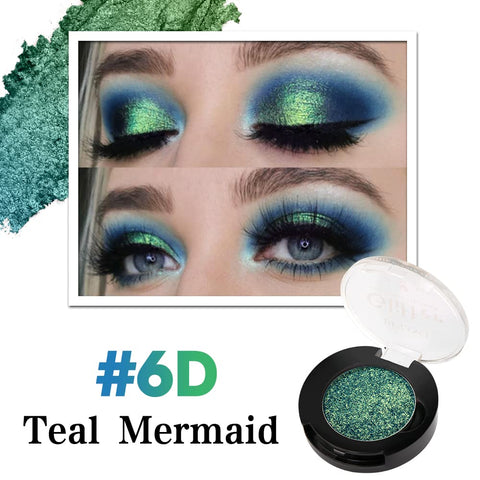 Green Glitter Shimmer Eyeshadow Palette for Eyes Makeup,Multichrome Holographic Eyeshadows Palette,Smooth Vibrant Pigment Powder,Long Lasting With No Creasing,Blue To Green,Talc Free & Cruelty Free