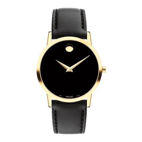 Movado museum Womens Analogue Swiss Quartz Watch with Leather bracelet 607584