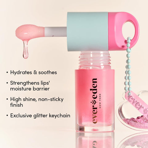Evereden Kids Tinted Non Toxic Lip Gloss: Sakura - Non Toxic Kids Makeup - Vegan Clean Makeup for Kids - Soothing & Hydrating Kid Lip Gloss with Cherry, Peach, & Cranberry Oils - Girls Makeup