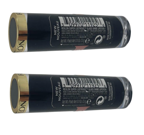 Revlon Pack of 2 Super Lustrous Glass Shine Lipstick, Nude Illuminator 020
