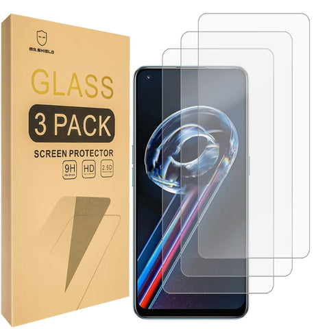Mr.Shield [3-Pack] Designed For Realme 9 Pro+ / Realme 9 Pro Plus [Tempered Glass] [Japan Glass with 9H Hardness] Screen Protector with Lifetime Replacement