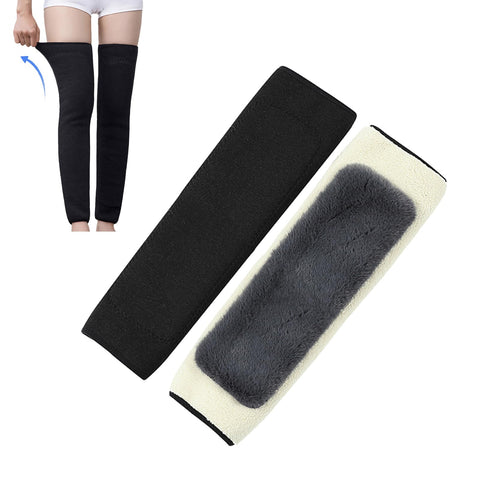 Thermal Cashmere Knee Braces Women Men Thick Long Leg Warmer Winter Windproof Knee Support Leggings Leg Sleeves Elderly Compression Knee Brace Support Protector for Arthritis Ski Cycling Running