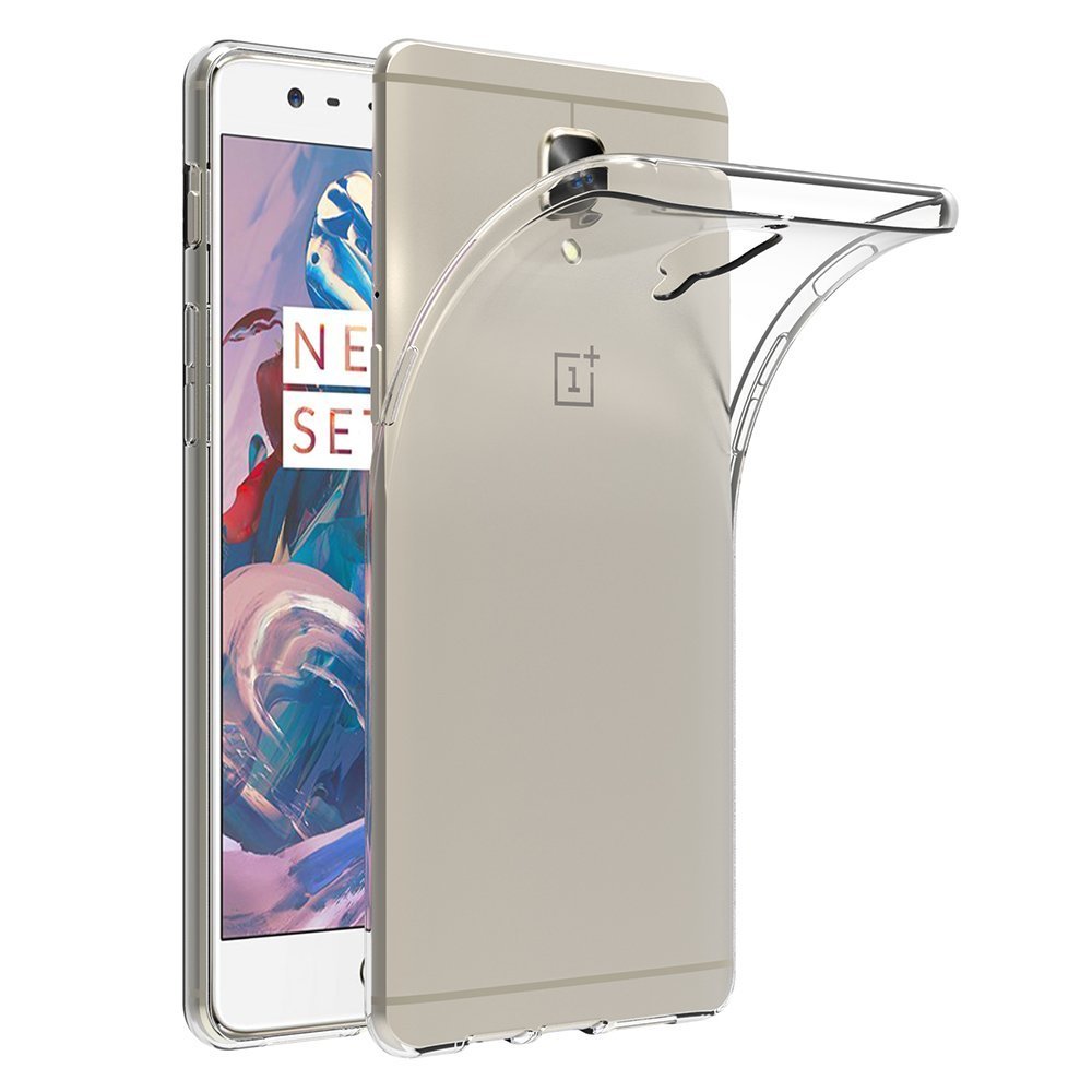 MaiJin Case for OnePlus 3 / OnePlus 3T (5.5 inch) Soft TPU Rubber Gel Bumper Transparent Back Cover