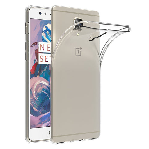 MaiJin Case for OnePlus 3 / OnePlus 3T (5.5 inch) Soft TPU Rubber Gel Bumper Transparent Back Cover