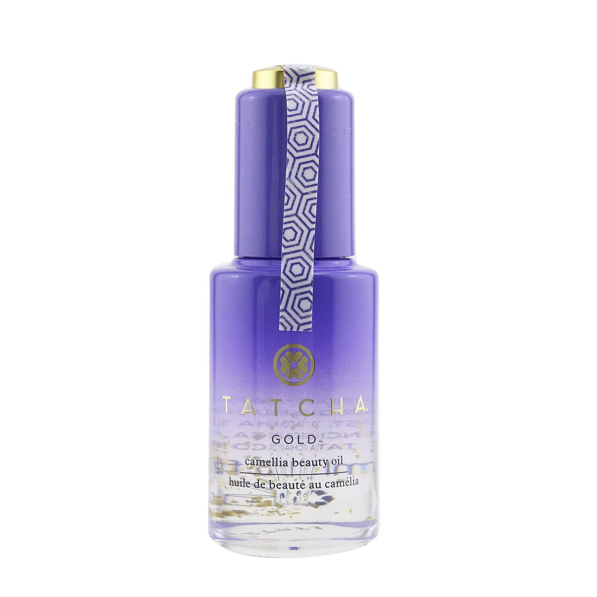 TATCHA Gold Camellia Beauty Oil | Moisturizing Face, Body, and Hair Oil Infused with 23-karat Gold flakes | 30 ml / 1 oz