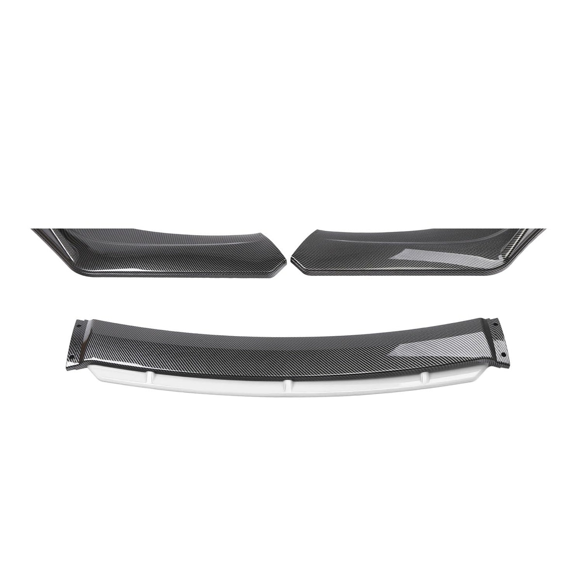 ORBHES Car Front Bumper Lip,Compatible with Mercedes-Benz SL C107 W121 R107 R129 R198 R230 R231,Chin Bumper Diffuser,A-carbon fibre black-white