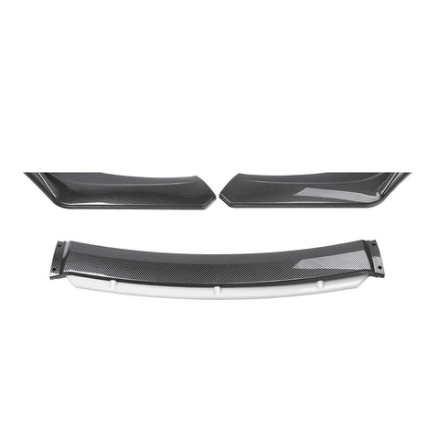 ORBHES Car Front Bumper Lip,Compatible with Mercedes-Benz SL C107 W121 R107 R129 R198 R230 R231,Chin Bumper Diffuser,A-carbon fibre black-white