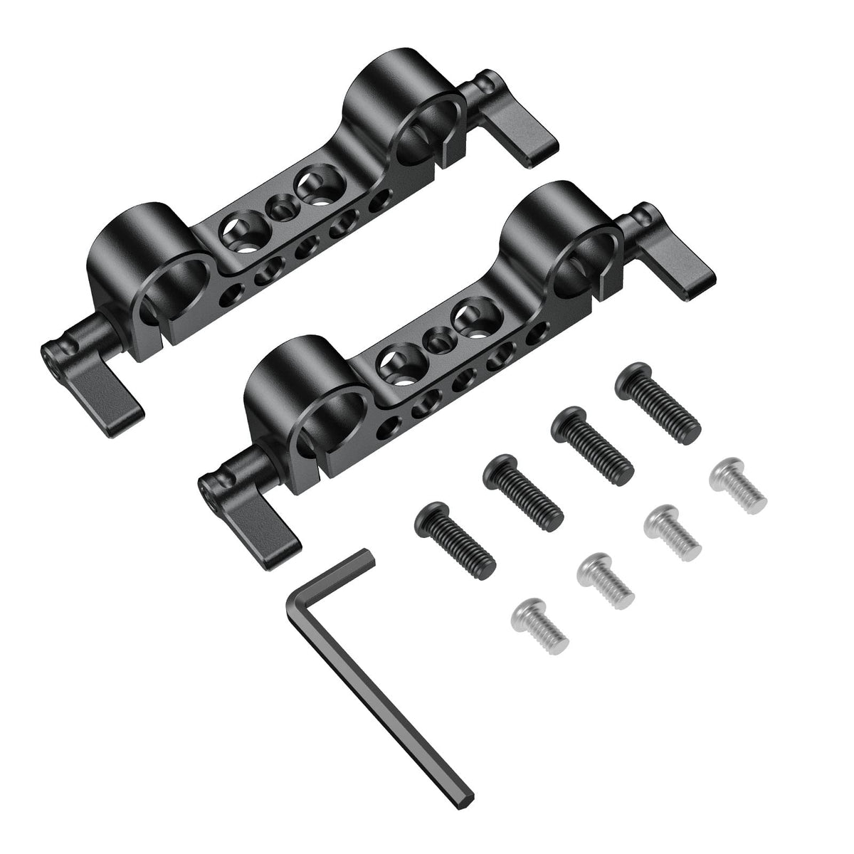 SMALLRIG 15mm Rods Clamp with 1/4''-20 Threads for Shoulder Rig Support System(2 Pack) - 2061