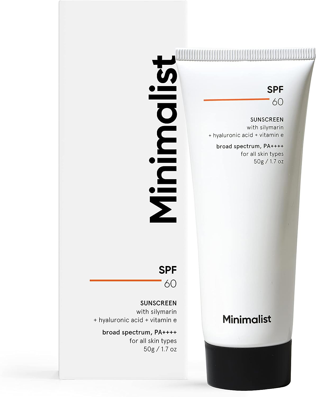Minimalist SPF 60+ PA ++++ Face Sunscreen With Antioxidant Silymarin For Complete Sun Protection | Oxybenzone & OMC Free | 50 gm