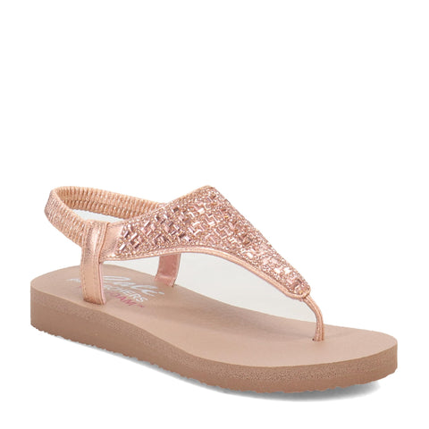 Skechers Women's MEDITATION-SWEET ROCK Flip-Flop, Rose Gold, 9