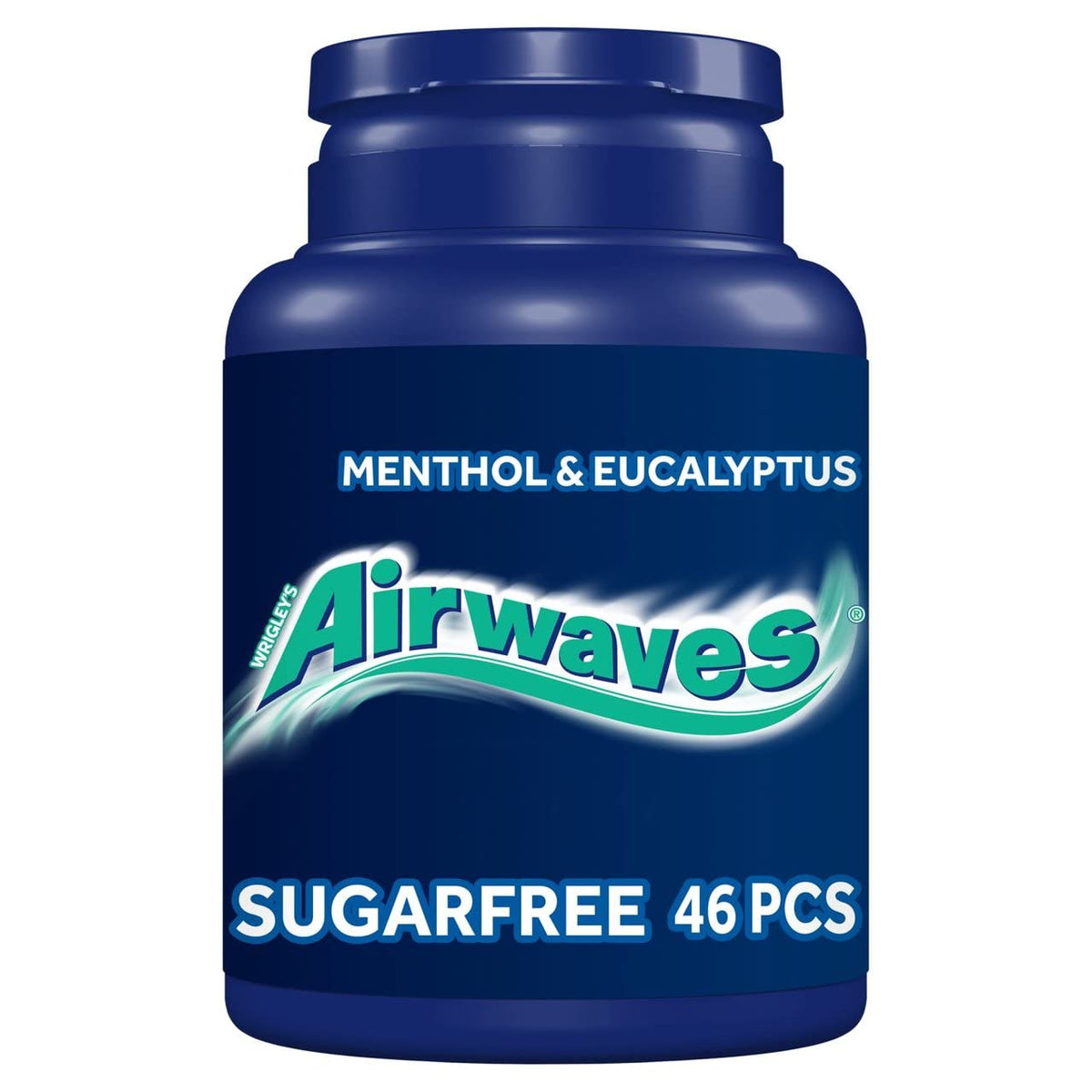 Airwaves Chewing Gum Bottle, Sugar Free, Menthol & Eucalyptus, 46 Pieces
