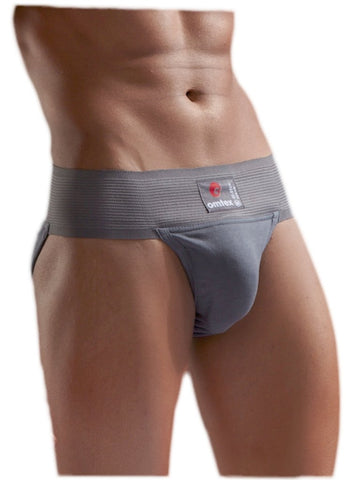 Omtex Men's Athletic Tokyo Stretchable Supporter Back Covered with Cup Pocket, Ideal for Workout and Sports Quick Dry Moisture Wicking Underwear Grey - Small