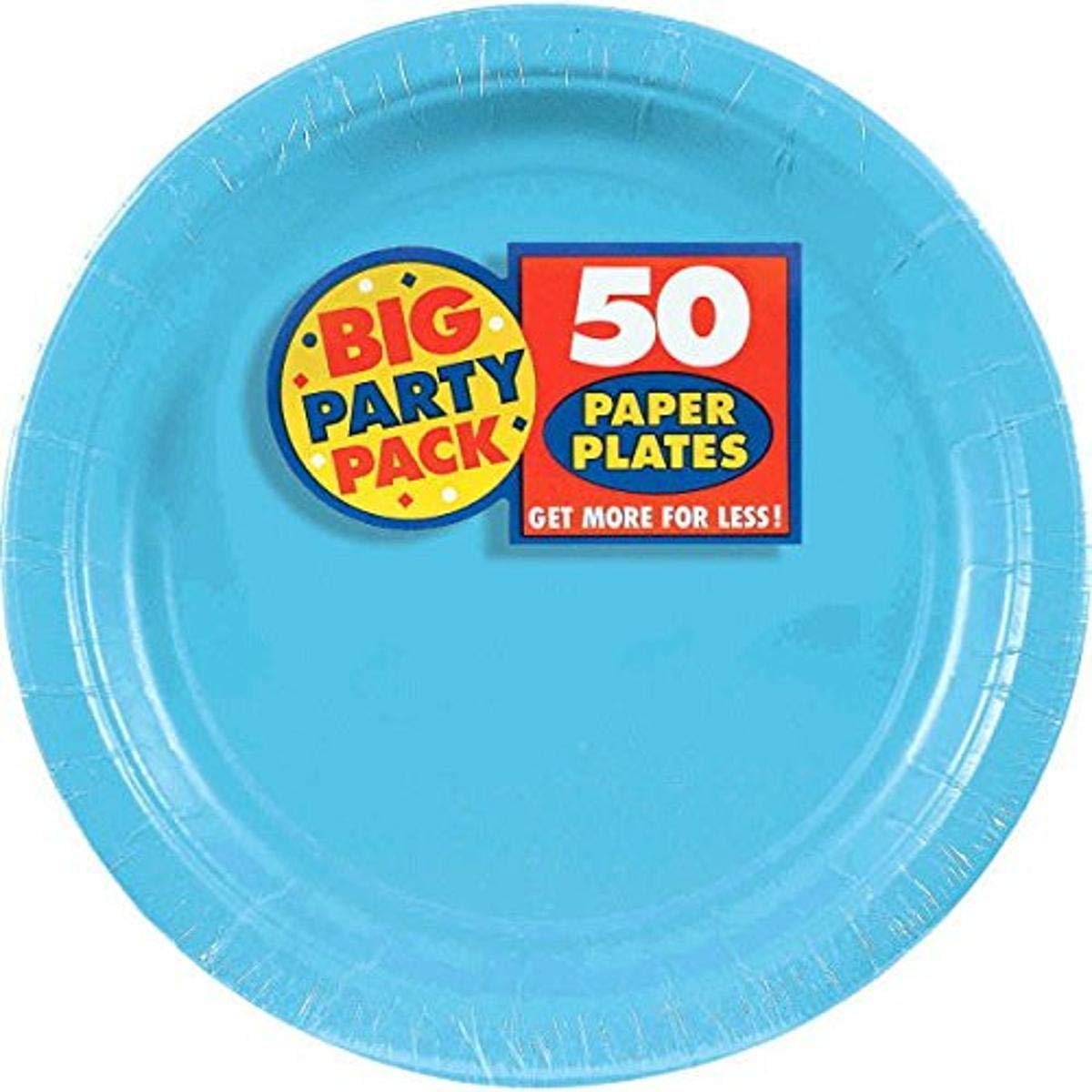 Amscan Caribbean Blue Paper Plate Big Party Pack, 6 Pk.