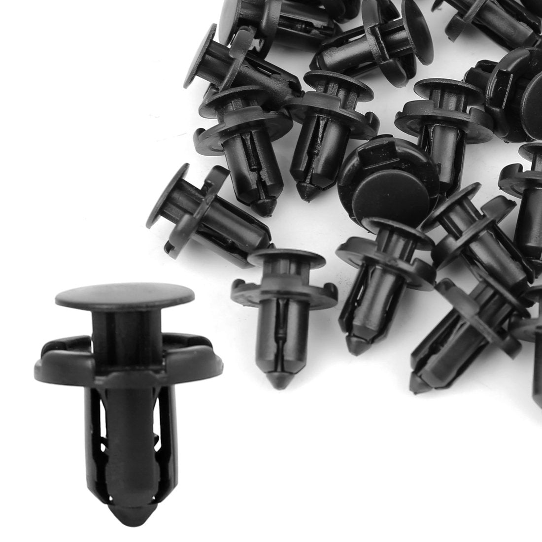 uxcell 30 Pcs 9mm Nylon Push Retainer Bumper Clips Fasteners Rivet Clips MR200300 for Honda