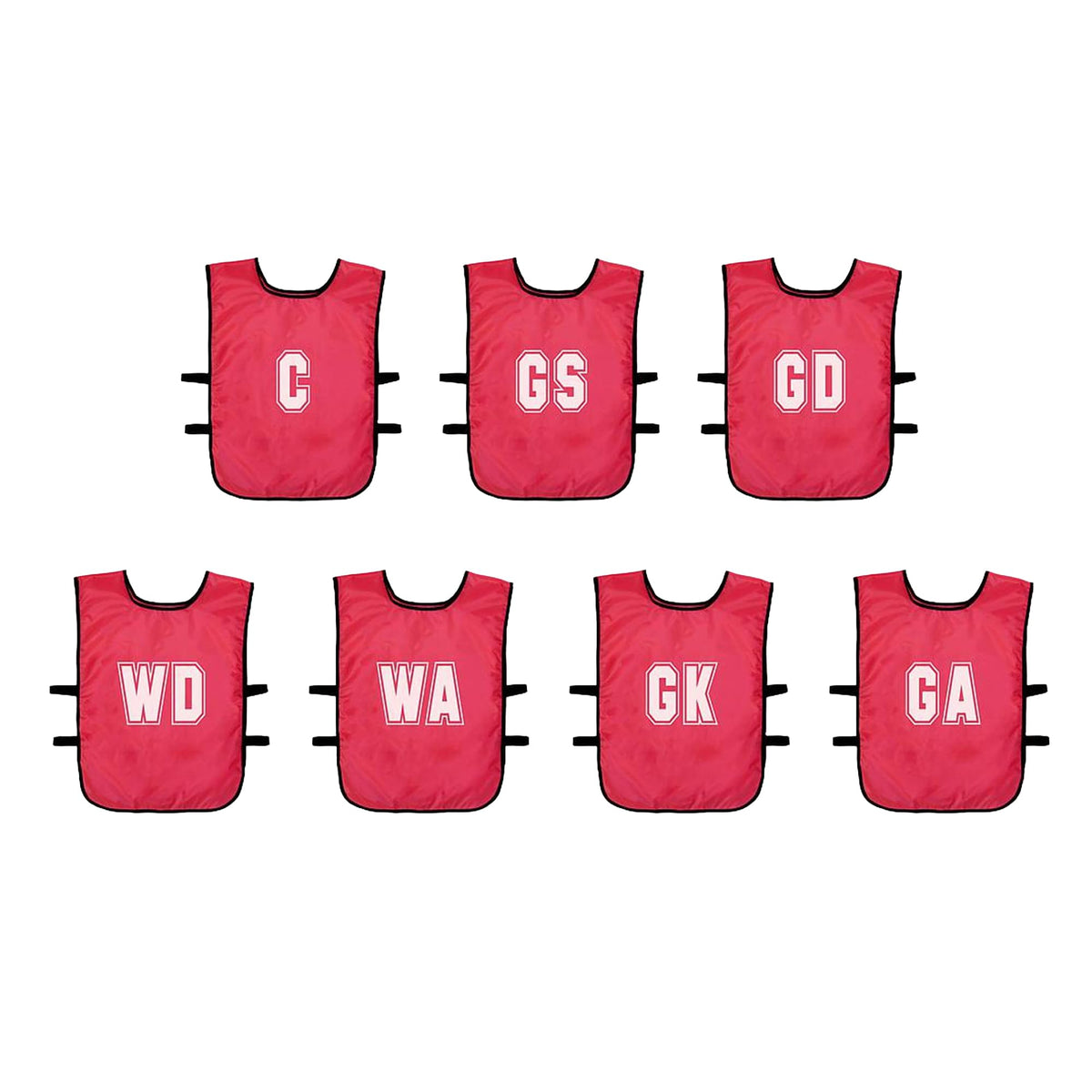 Precision Unisex (Pack 7) (Youths, Adult) Pack of 7 Mesh Netball Training Bibs Youths Adult , White, One Size UK