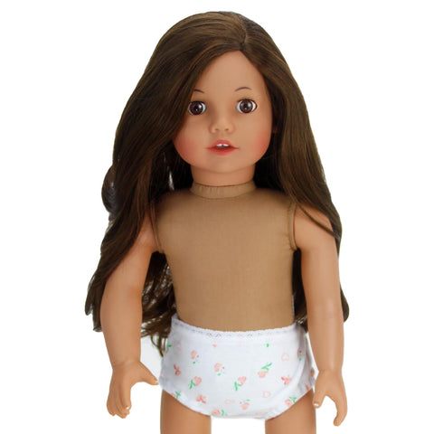 Sophia's 18" Doll 2 Pack of Lace-Trimmed Cotton Panties, in White Floral Print and Pink